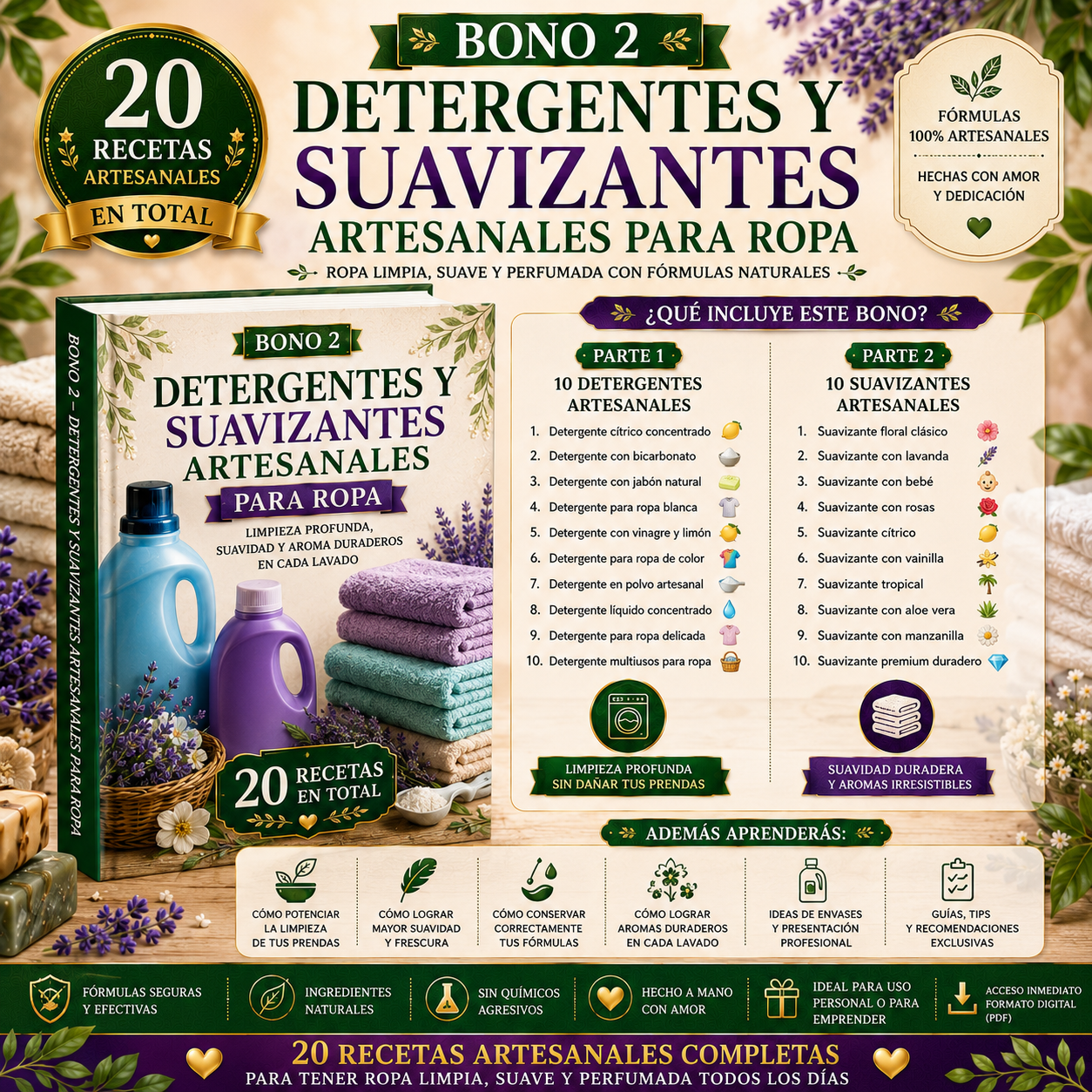 Bono 2 - Detergentes y Suavizantes Artesanales